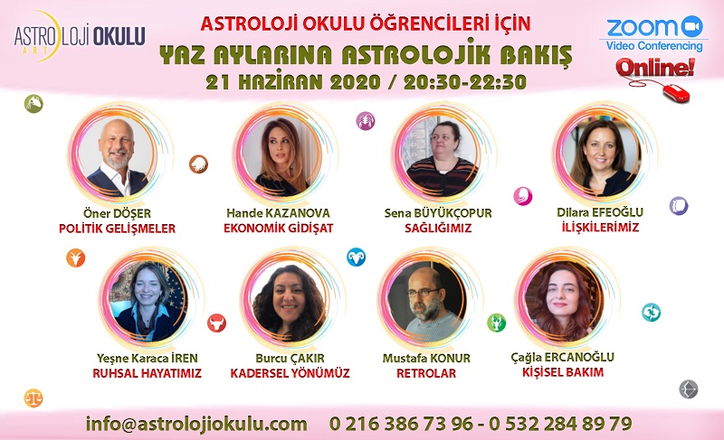 (Türkçe) Online Konferans – YAZ AYLARINA ASTROLOJİK BAKIŞ 2020