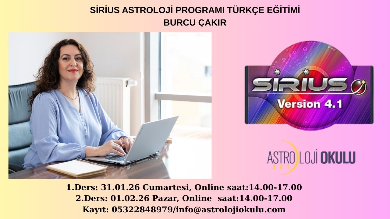 (Türkçe) SİRİUS ASTROLOJİ PROGRAMI TÜRKÇE EĞİTİMİ
