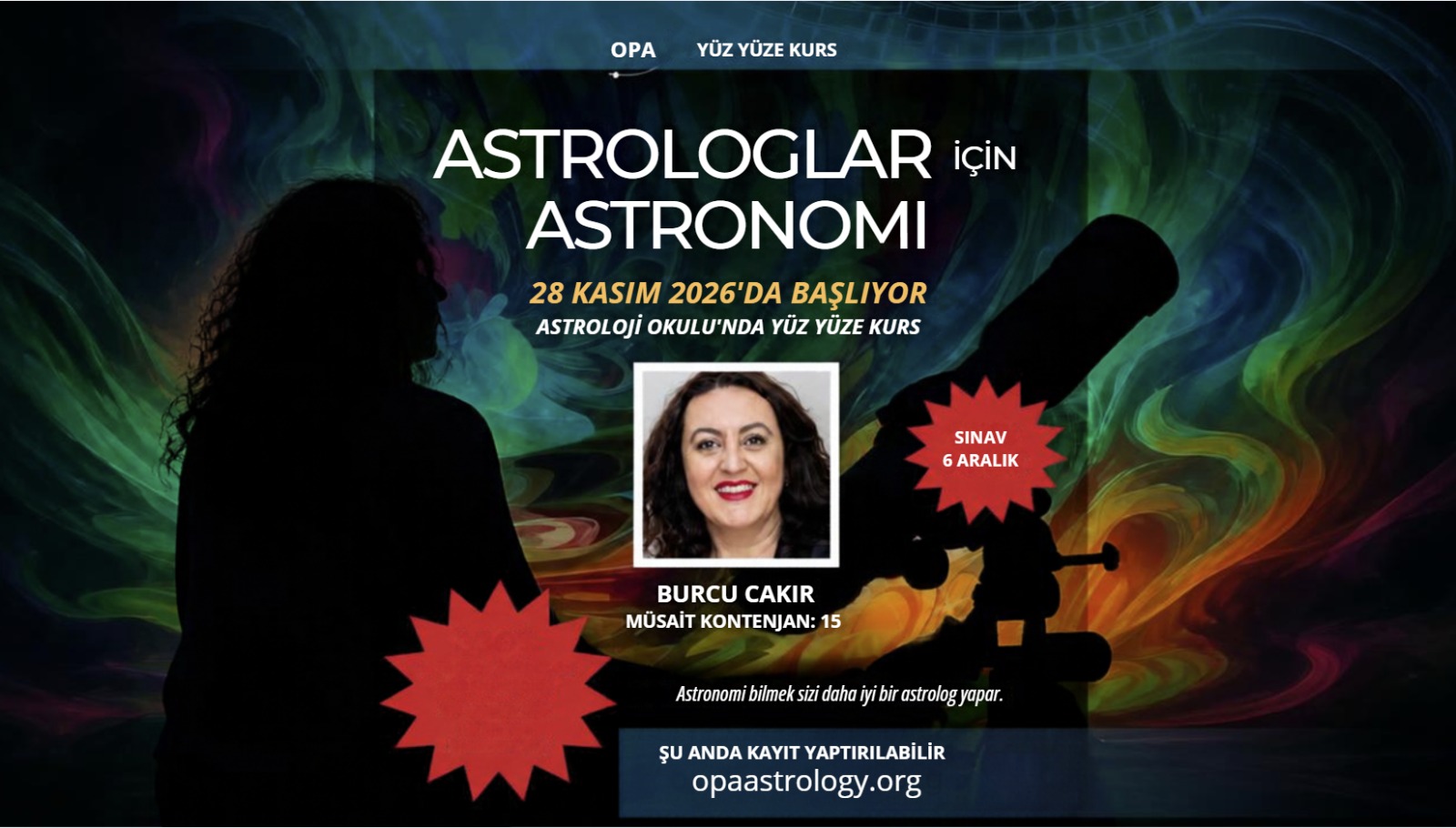 OPA Türkiye Astrologlar için Astronomi Kursu 